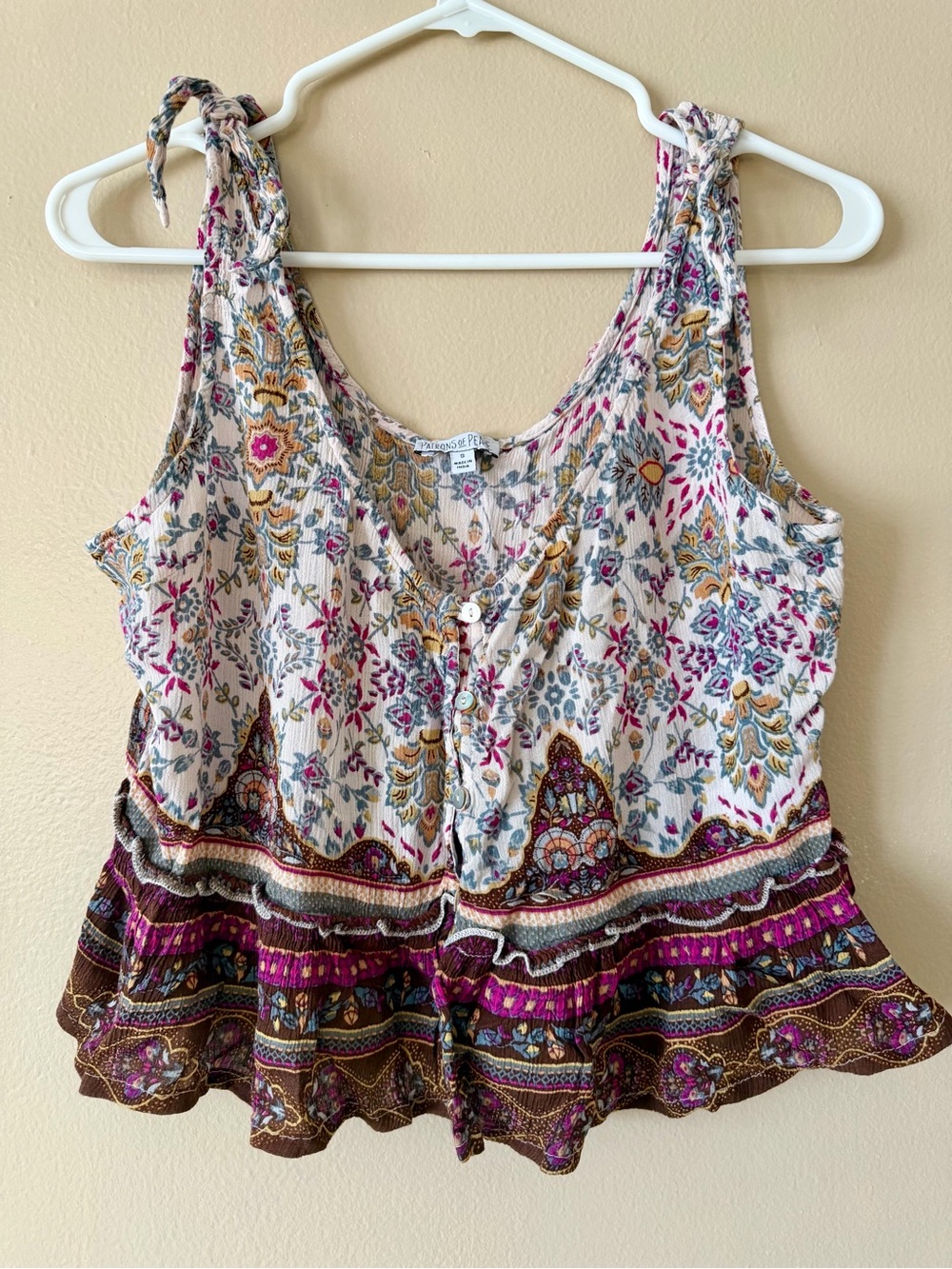 Patrons of Peace boho tank